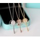 t family new key   necklaceSmall and delicate Sparkling Each little diamond   is especially delicate  Three colors Qi