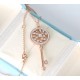 t family new key   necklaceSmall and delicate Sparkling Each little diamond   is especially delicate  Three colors Qi