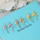 New Tiffany knot earrings short silver pin sub gold with original logo   beauty breathtaking this year's hottest new models   Tiffany earrings   [925] plating 18k gold thick gold plating with flying saucer ear plugs