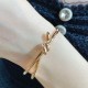 V gold material . ZP open version, Tiffany CNC light gold rope knot bracelet   intertwined ends, a powerful symbol of emotional connection. Elegant temperament models, cost-effective super high The highest version on the