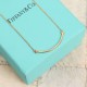 Medium glossy version Precision version  Medium Tiffany  Tiff Co. smiley   double t necklace model Shipped! Haute Couture Electroplated 18k gold craftsmanship absolutely unrecognizable to the naked eye flash positive   D