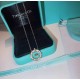 Classic Model  Circle Cross T Family Tiffany   Necklace Descend ~ Sexy Beautiful Full of Romance Super Feminine ZP Original Tail Chain High-end 925 Sterling Silver Micropavé Crafted High-grade Color Separation Plating Cr