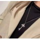 C302   Tiff Tiffany Classic Heart Crown Key Necklace High-end 925 micro-set in sterling silver Silver color is very recommended to get in the summer   It looks good on the body The length can be adjusted and it goes with