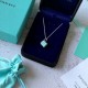 9 2  5  Tiffany Enamel Gift Box Pendant 925 Sterling Silver Necklace Tiffany Valentine's Day Gift Delicate and delicate white must-have piece Wear awesome!