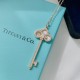 B886  Tiffany Tiffany 22 Years Limited Edition Keys Collection Iris White Mother-of-Pearl Full Diamonds Key Necklace One of tiffany's classic pieces, this necklace is super versatile. Made of S925 sterling silver with na