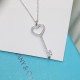 New   TIFFANY Tiffany Key Necklace   S925 Sterling Silver Precision version With logo  Chain length 45cm Adjustable   Tiffany