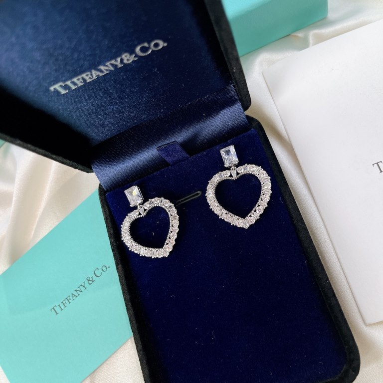 Tanabata Limited Edition      Netflix Explosion New models tiff new peach earrings high carbon diamond   S925 sterling silver pin 11 Welcome to any version of PK on the market, the version of the love heart, the material