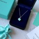 92 5Tiffany Enamel Gift Box Pendant 925 Sterling Silver Necklace Tiffany Valentine's Day Gift Delicate and delicate white must-have piece Wear awesome!