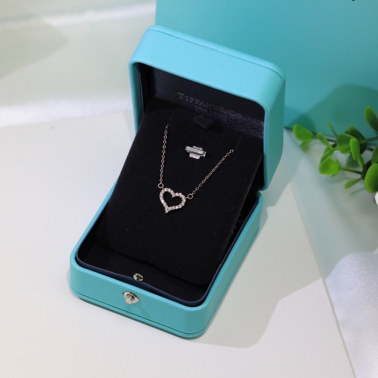 Tiffany Tiffany mini Heart Necklace  version in S925 sterling silver with original logo plated 18k  [925