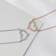 Tiffany Tiffany mini Heart Necklace  version in S925 sterling silver with original logo plated 18k  [925