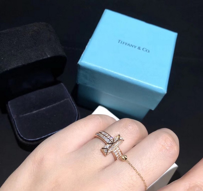 Tiffany tiff T1 Series Newest Ring Exclusive High-end Customization Yang Mi Goddess Same Model The design highlights the exquisite elegance, low-key bloom confidence Very delicate and eye-catching. Original material 925 