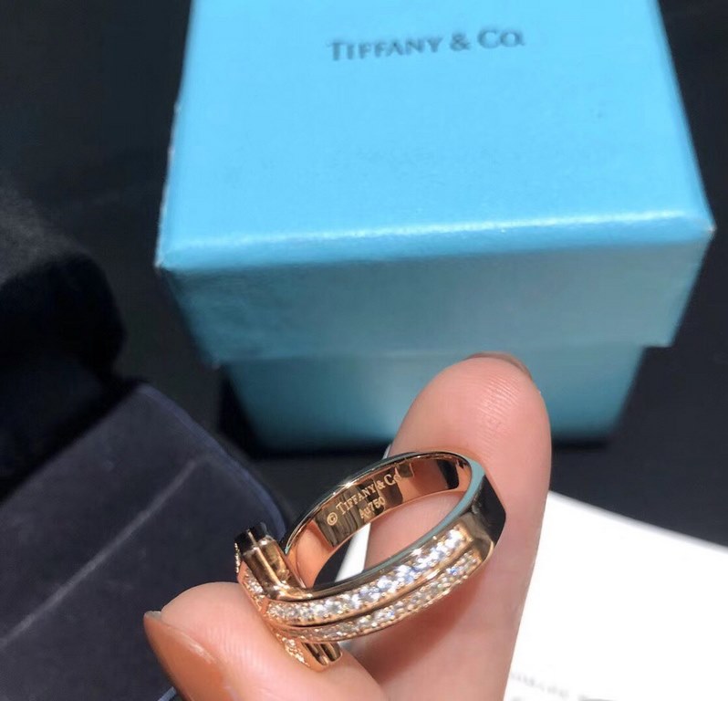 Tiffany tiff T1 Series Newest Ring Exclusive High-end Customization Yang Mi Goddess Same Model The design highlights the exquisite elegance, low-key bloom confidence Very delicate and eye-catching. Original material 925 