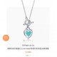 [Buy Grade] tiff Tiffany   Peach Heart Blue Enamel Heart Plaque Necklace ...Classic Hundred Newest   Single Genuine Synchronized 925 Sterling Silver Made by Actual Photographs Exquisite Craftsmanship    Popular Tiffany T