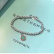 Tiffany Tiffany Second Generation New Love Heart Round Card Beads Bracelet Selected German imported s925 sterling silver material plating thick gold No fading and no allergy