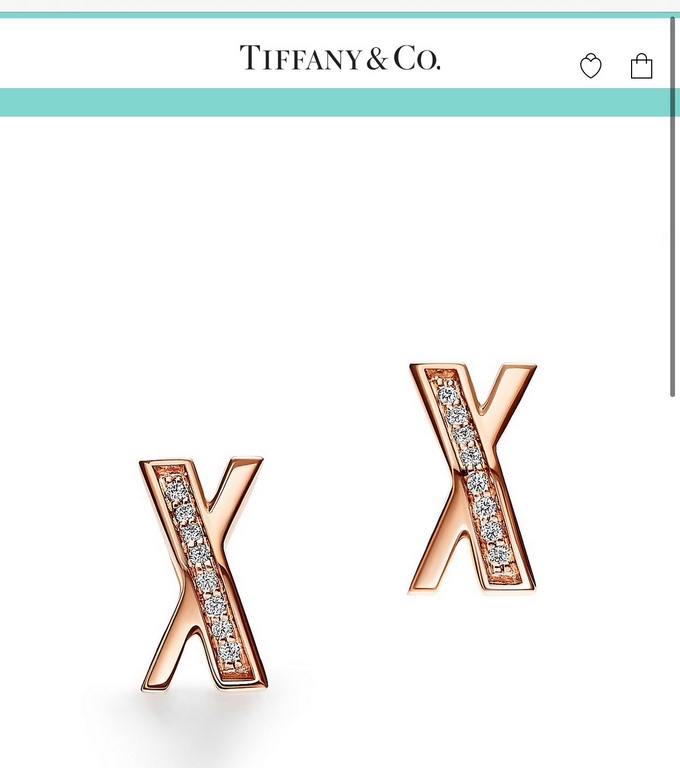 Exclusive debut Haute Couture Fire open 2021  models Tiffany cross earrings cross half diamonds design atmosphere simple to highlight the exquisite elegance, low-key bloom confidence very delicate and eye-catching. Origi