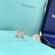 Exclusive debut Haute Couture Fire open 2021  models Tiffany cross earrings cross half diamonds design atmosphere simple to highlight the exquisite elegance, low-key bloom confidence very delicate and eye-catching. Origi