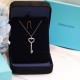 New   TIFFANY Tiffany Key Necklace   S925 Sterling Silver Precision version With logo  Chain length 45cm Adjustable   Tiffany