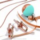 Tiffany Tiffany Hot Hot Joints Double Link Earrings Semi-diamonds Handmade Detachable Single Ring Super Fine Craftsmanship Original V Gold Plated Micronized Allergy Resistant Rose Gold Rose Gold Platinum Gold 3 Color Ear