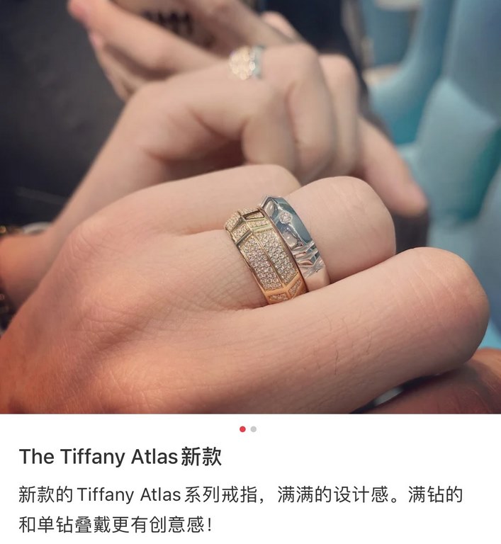 AA027   Exclusive Premiere Haute Couture The Tiffany Atlas Opened Tiffany Roman Letters Superb Heavy Cross Full Diamonds Ring Atmospheric simplicity of design highlights the exquisite elegance, low-key bloom confidence V