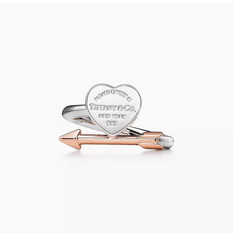 In StockC304  Tiffany Tiffany 3.14 Valentine's Day Limited Edition New Arrow Through the Heart   Heart Signet Ring Exclusive one-to-one customization Symbolizes the civilization of classic elements Original ag925 sterlin