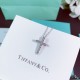 T Family Tiffany   Cross   Necklace  Using the highest version of imported high-carbon diamonds on the market  Brilliant color, brilliant as a star Like a beacon of light guiding people to optimism and hope  The sparkle 