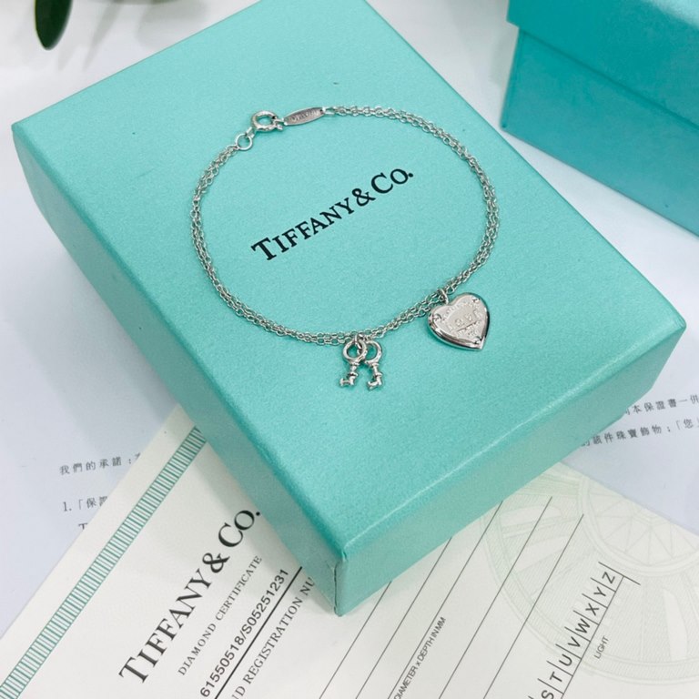 Tiffany bracelet new Tiffany big brand quality love heart love love  bracelet l high end original 925 sterling silver plated with 18K gold original 11 build Tiffany and Co.style Many pursuing jewelry brands . Classic hot