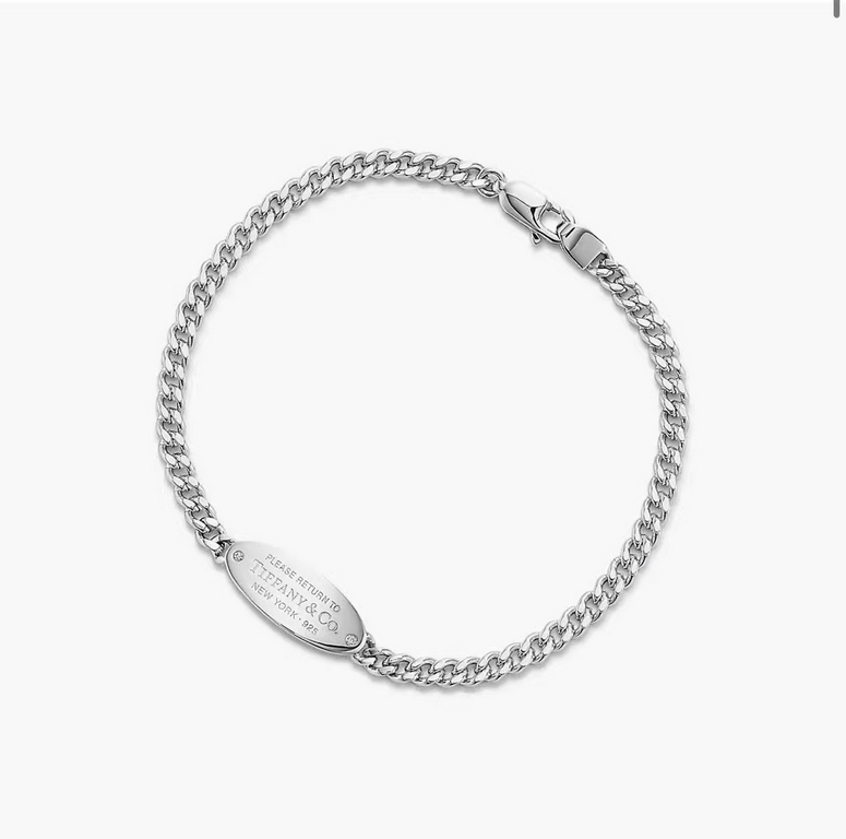 Tiffany Tiffany 23C new logo sign bracelet classic hundred match counter new hundred match single product genuine synchronization S925 sterling silver material plating imitation gold actual shot exquisite craft popular T