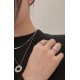 Tiffany   models Tiffany 23C new circle full of diamonds color separation necklace simple atmosphere versatile non-fading non-allergic body S925 sterling silver material plating thick gold fashionable fashionable timeles