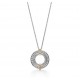 Tiffany   models Tiffany 23C new circle full of diamonds color separation necklace simple atmosphere versatile non-fading non-allergic body S925 sterling silver material plating thick gold fashionable fashionable timeles