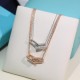 Tiffany    [925] Double T Double Ring Necklace   S925 sterling silver Original logo Plated 18k Seiko High Edition The Tiffany HardWear collection is elegant and subversive in spirit, sensitively capturing the essence and