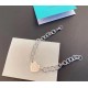 Foreign trade hot Tiffany single peach heart  925 silver heart charm bracelet series inspired by a design in 1969, the classic logo perfectly interprets Tiffany's extraordinary, bracelet style is elegant and extraordinar