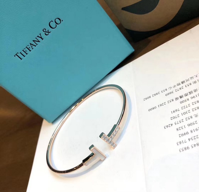 【Order Grade】Tiff Tiffany Double T White Shell Bracelet New listing The counter is super sought-after models None Double t asymmetric half diamonds White Shell Bracelet The classic design adds a little surprise Super bea