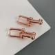 Tiffany Tiffany Hot Hot Joints Double Chain Stud Earrings A must-have, can be worn as a single ring, ultra-fine craftsmanship, plated in 18k rose gold.