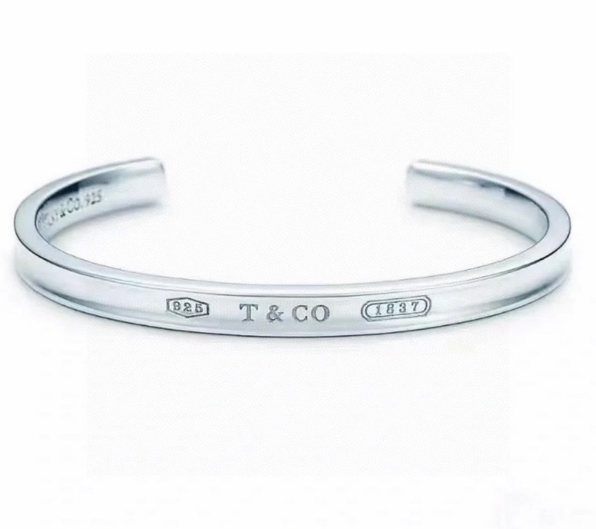 Tiffany Tiffany 1837 Collection Letters Open Bracelet Classic works Selected original consistent s925 sterling silver material plated with 18k platinum No fading and no allergies Heavy duty craftsmanship