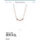 Tiffany Tiffany mini Mini Diamond Smile Necklace Smiley Collection is always classic and versatile Selected German imported s925 sterling silver material plating thick gold Rose gold Platinum Yellow gold Three colors ava