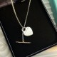 In stockC332  Tiffany Tiffany 3.14 Valentine's Day Limited Edition New Arrow Through the Heart   Heart Necklace Exclusive one-to-one customization Symbolizes the civilization of classic elements Original ag925 sterling s