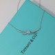 The new Tiffany knot necklace with diamonds all S925 sterling silver with the original logo   the beauty of the breathtaking this summer the hottest new models chain length 45cm adjustable Tiffany necklaces   [925] plati