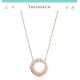 [Buy level] Tiffany Tiffany New listing! T two series Circle full of diamonds Double T necklace Selected original consistent imported s925 sterling silver material plating 18k rose gold using high carbon diamonds set by 