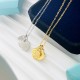 B901  Tiffany Tiffany new double heart plate single diamond necklace classic versatile counter new versatile single authentic synchronization 925 sterling silver to create real photography exquisite craftsmanship popular