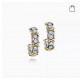 xx572 Tiffany Tiffany's new Schlumberger Collection Four Diamonds Crossover Ear Hooks Stud Earrings Imported from Germany s925 Sterling Silver Gold-Plated Polished Noble and Elegant Generation 080130