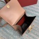 Small   model BOXValentino Garavani VSLING Shiny calf leather shoulder bag   with extendable shoulder strap for shoulder and crossbody use. Vintage brass-finished metal hardware Magnetic closure with leather-covered logo