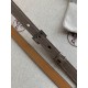 Hermès new Hermès POP-H series milk tea gray reverse gold brown belt and enamel buckle perfect combination can be used as a belt waist seal combination thin belt 1.5cm small, showy than the previous big H good-looking no