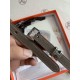 Hermès new Hermès POP-H series milk tea gray reverse gold brown belt and enamel buckle perfect combination can be used as a belt waist seal combination thin belt 1.5cm small, showy than the previous big H good-looking no