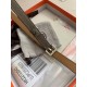 Hermès new Hermès POP-H series milk tea gray reverse gold brown belt and enamel buckle perfect combination can be used as a belt waist seal combination thin belt 1.5cm small, showy than the previous big H good-looking no