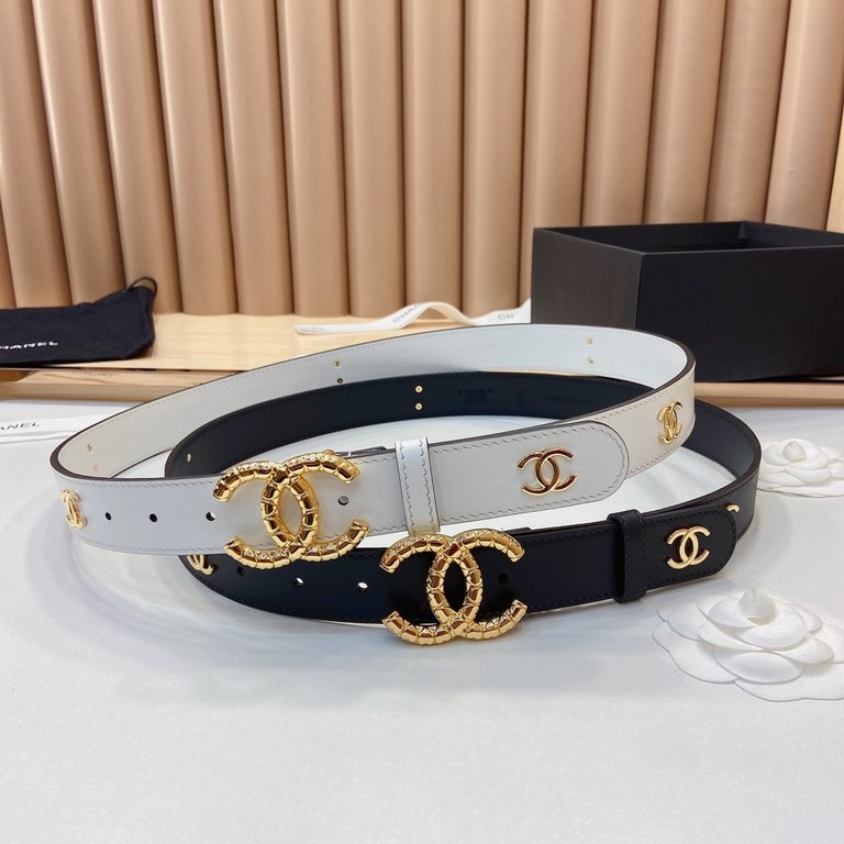 Xiao Xiang 3.0Cm   , double-sided calfskin and boutique precious metal hardware classic match, multiple CC classic logo, exquisite and elegant fashion full.