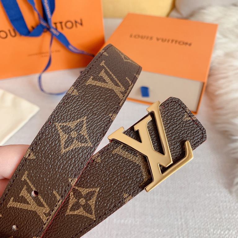 With full set of packaging gift box  LV Women's original single 30mm The belt body is imported original customized 2019 new special, the buckle head is made of high-quality pure copper buckle, genuine open version. Speci