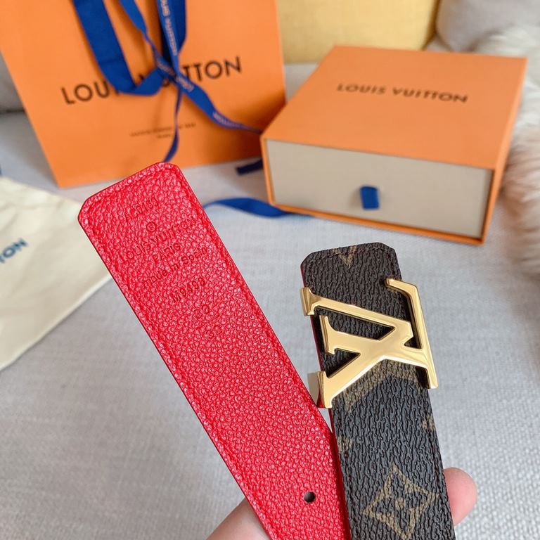 With full set of packaging gift box  LV Women's original single 30mm The belt body is imported original customized 2019 new special, the buckle head is made of high-quality pure copper buckle, genuine open version. Speci