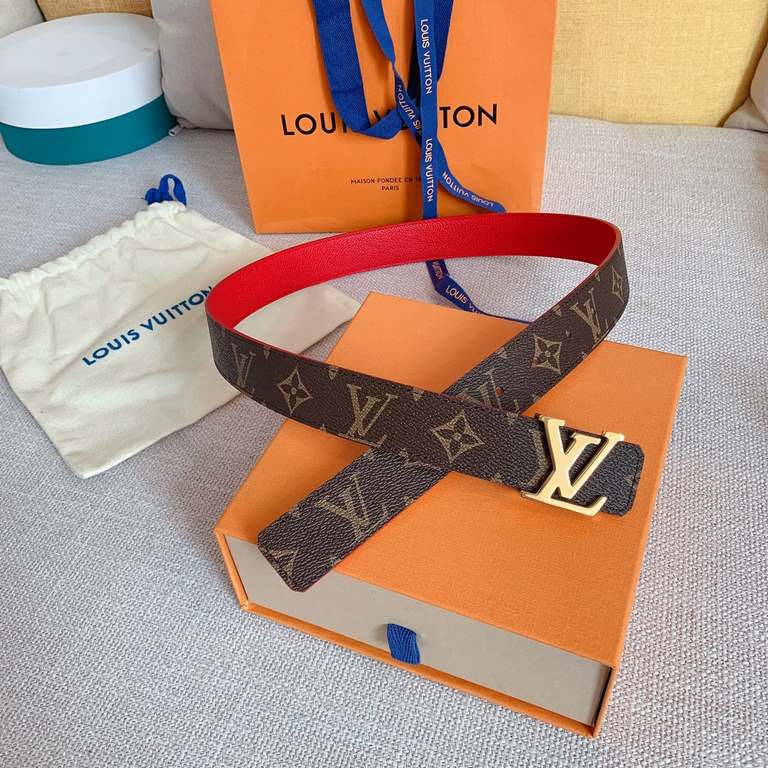 With full set of packaging gift box  LV Women's original single 30mm The belt body is imported original customized 2019 new special, the buckle head is made of high-quality pure copper buckle, genuine open version. Speci