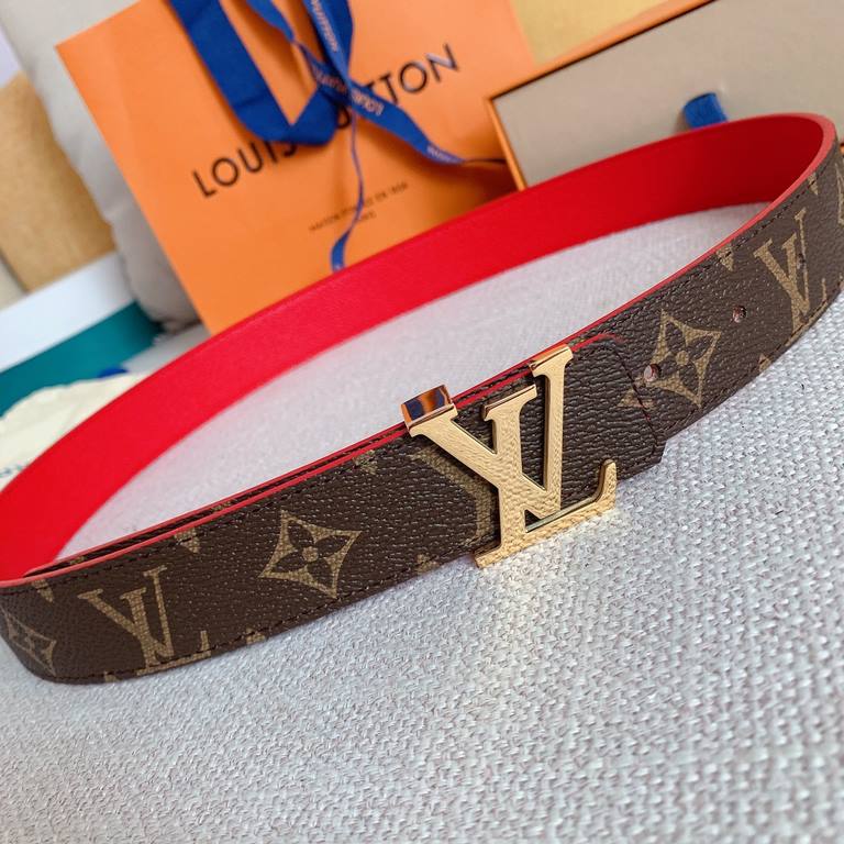 With full set of packaging gift box  LV Women's original single 30mm The belt body is imported original customized 2019 new special, the buckle head is made of high-quality pure copper buckle, genuine open version. Speci