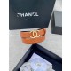 Width 3.0cm Chanel (Chanel) original touch grain cowhide support NFC chip official website link   scanning code verification, gold and silver color diamonds steel buckle.